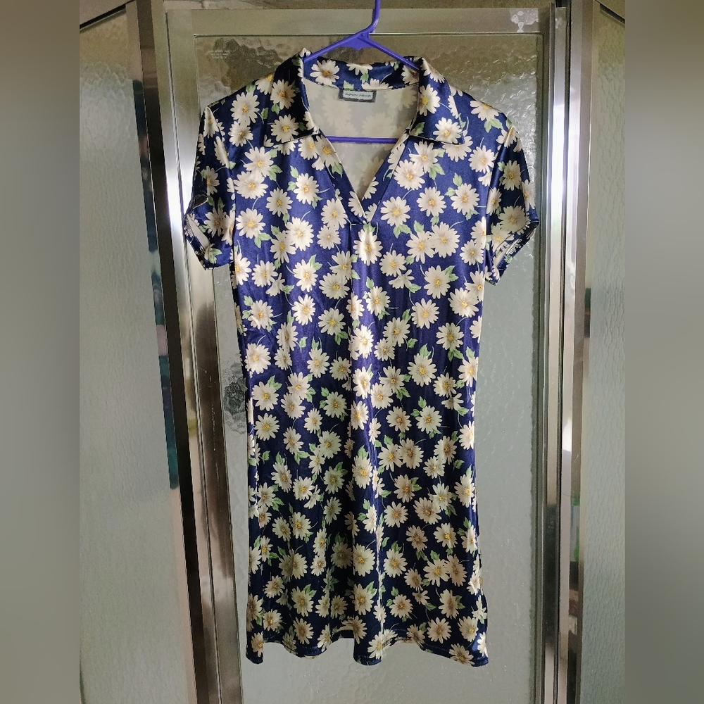 Navy Floral Mini Dress